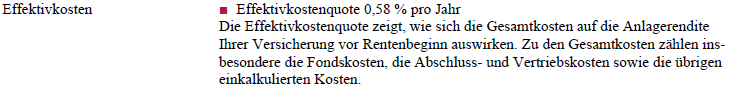 Effektivkosten Nettopolice